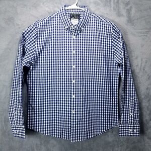 Luke & Dutch Shirt Mens XL Blue Plaid Button Down Long Sleeve Collared